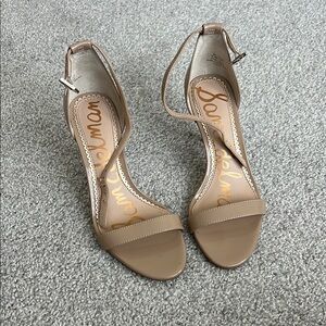 Sam Edelman Patti Nude Ankle Strap Heels - Size 5.5